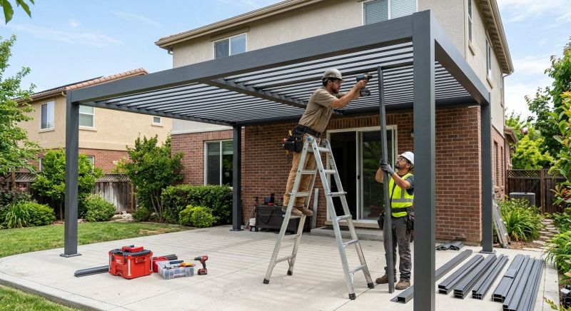 Playground Shade Cover Installation