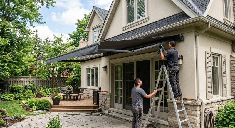 Restaurant Awning Installation